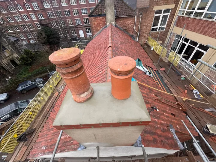 Chimney pots and capping detail — supplied photograph
