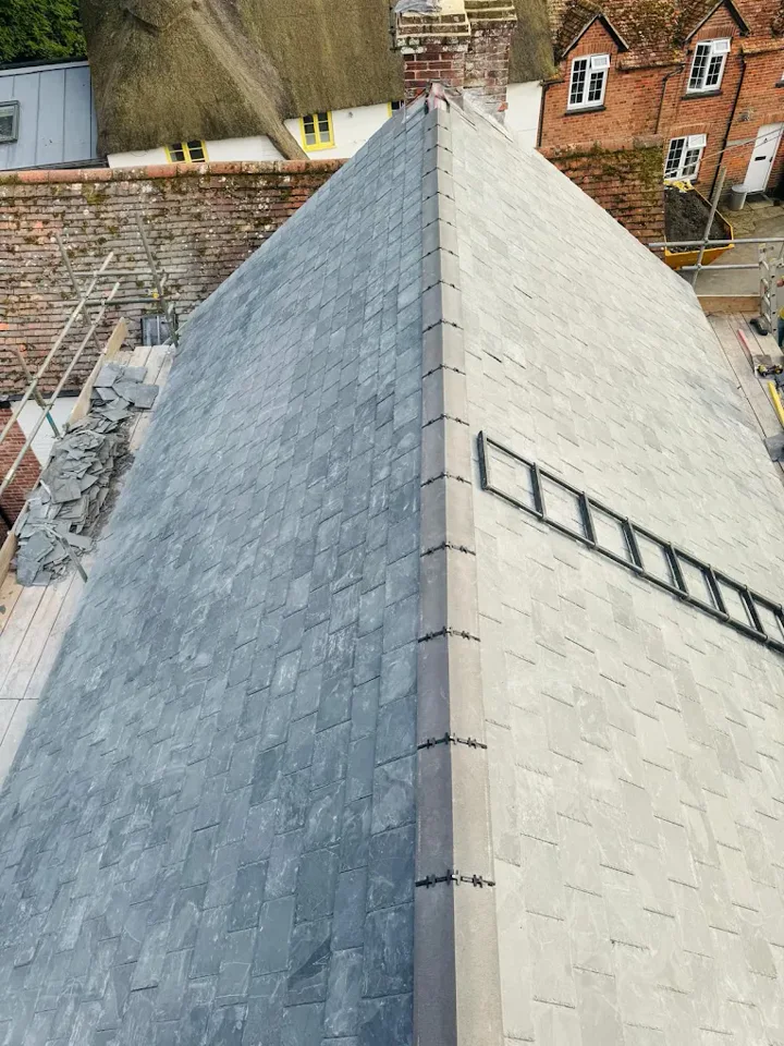 Slate courses and roof ridge — supplied photograph