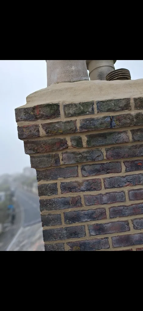 Chimney brickwork and mortar joints — supplied photograph