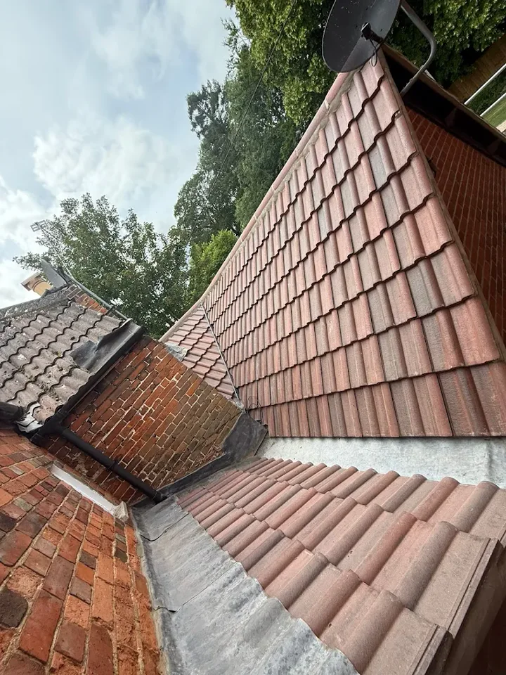 Lead valley between tiled roof slopes — supplied photograph