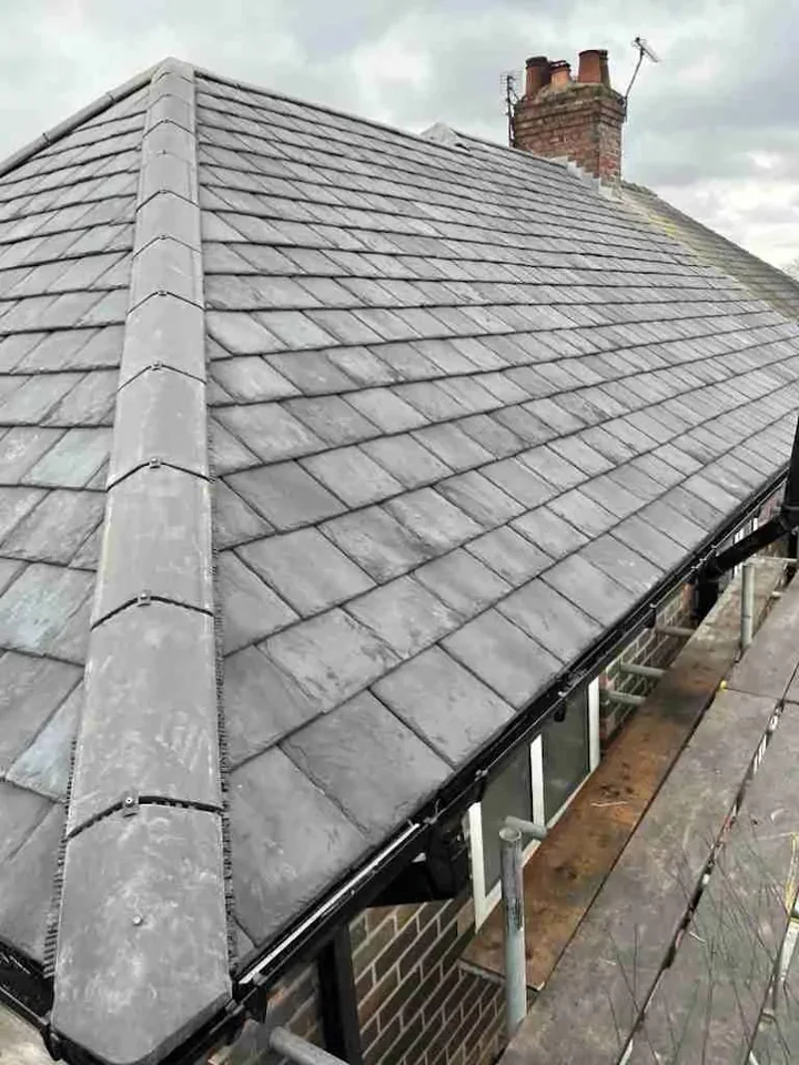 Slate roof and hip detail — supplied photograph